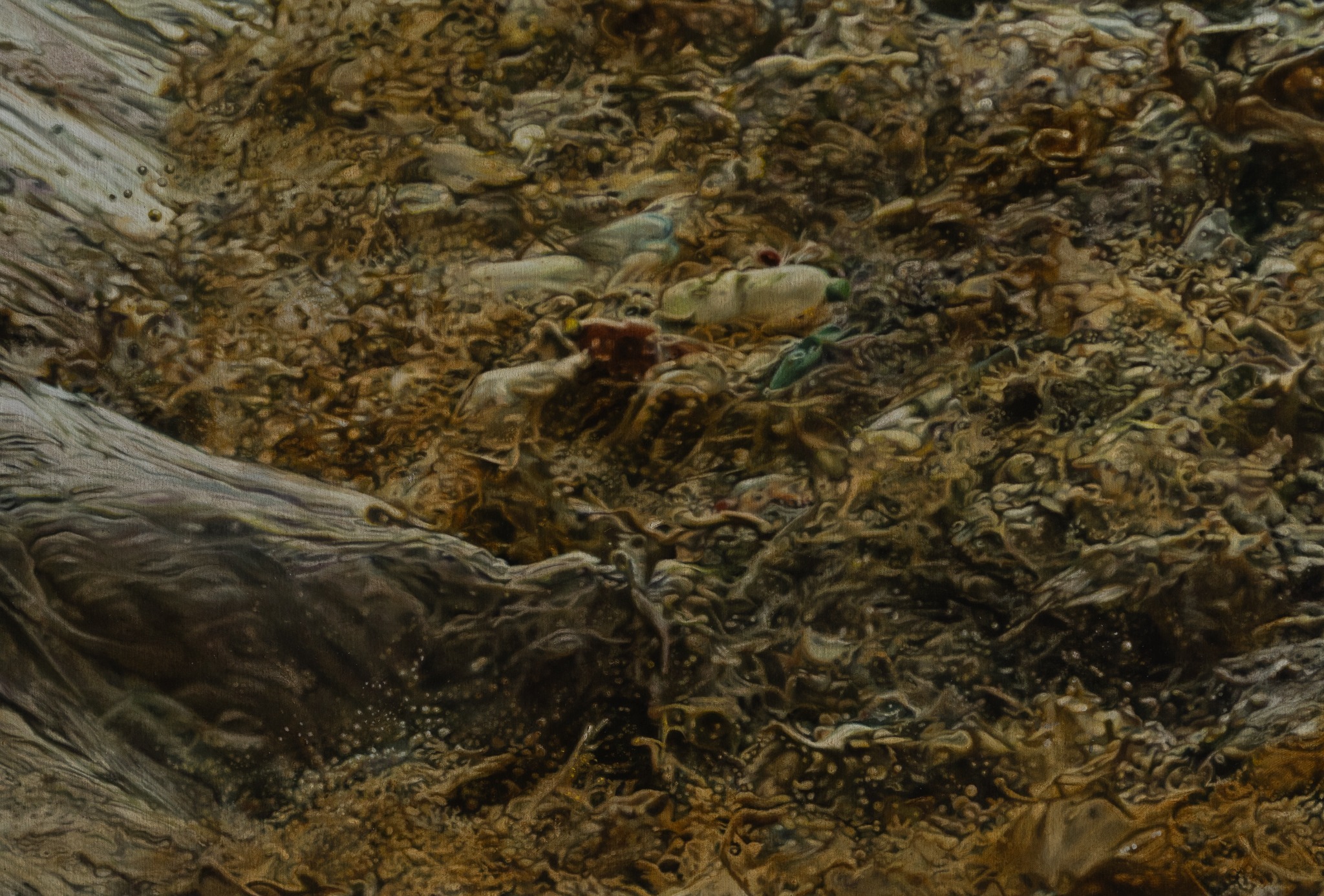 Detail of the painted landscape